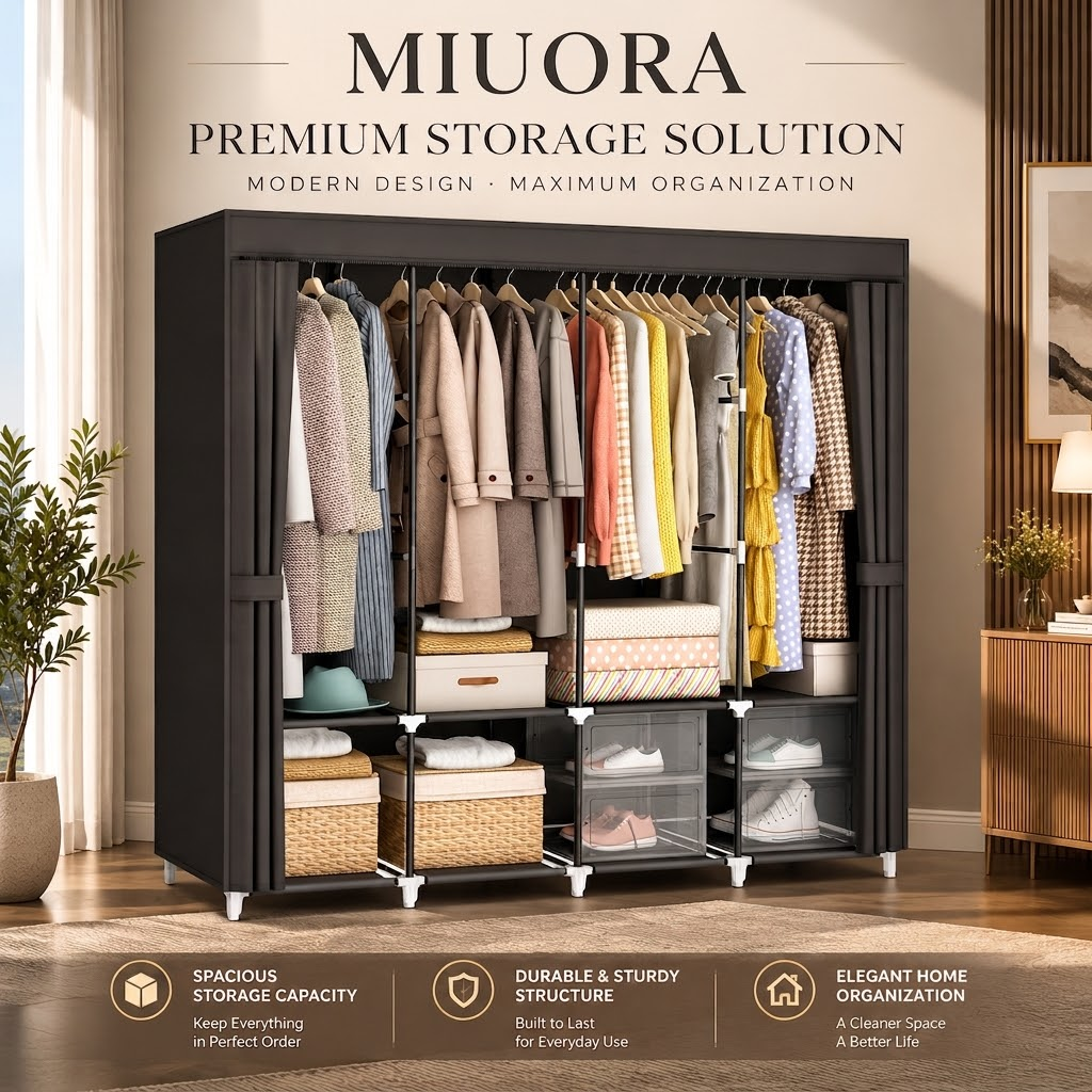 MIUORA® Premium Closet Organizer System | Modular Wardrobe Storage Solution