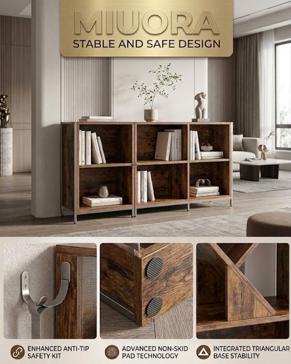 MIUORA® Modular Display Bookcase | Modern Wooden Storage Shelf For Elegant Interiors