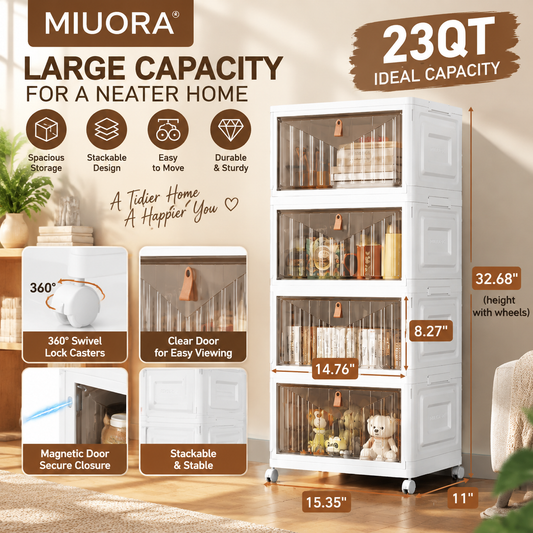 MIUORA® Modern Storage Organizer | Space-Saving Modular Cabinet For Home Organization