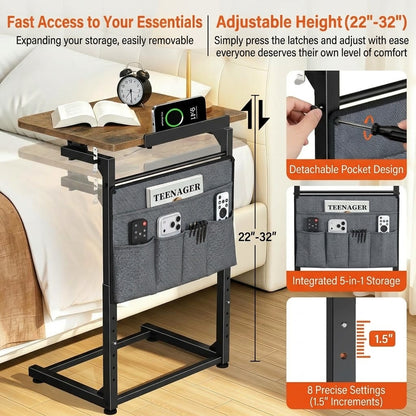 MIUORA® Multifunctional Folding Side Table | Adjustable Laptop Desk For Sofa & Bed