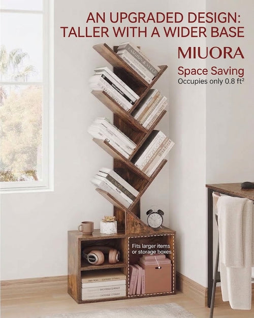 MIUORA® Multifunctional Tree Bookcase | Decorative Storage Shelf For Small Spaces