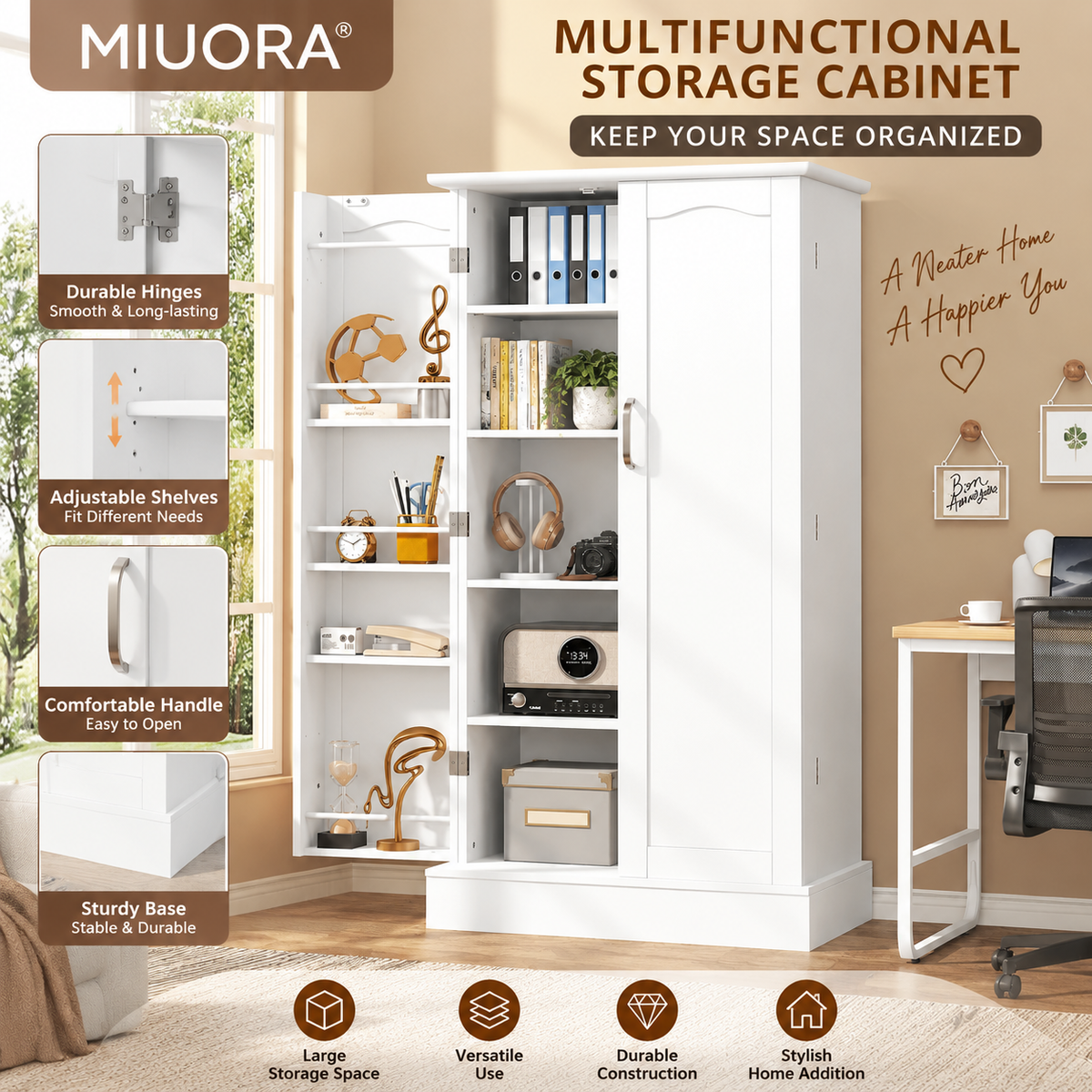 MIUORA® Elegant Storage Cabinet | Minimalist Multi-Purpose Home Furniture